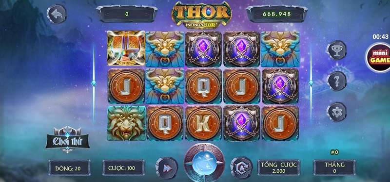 Sản phẩm slots game Thor hấp dẫn tại Game69